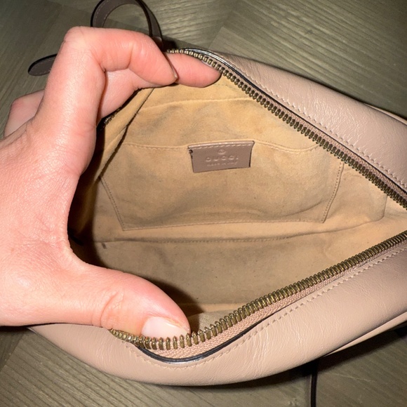 Gucci GG Marmont Small Camera Bag – Pale Pink / Taupe Quilted Leather - Picture 10 of 13